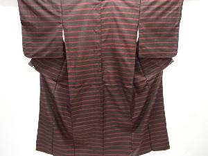 アンティーク　横段織り出し本場泥大島紬着物アンサンブル